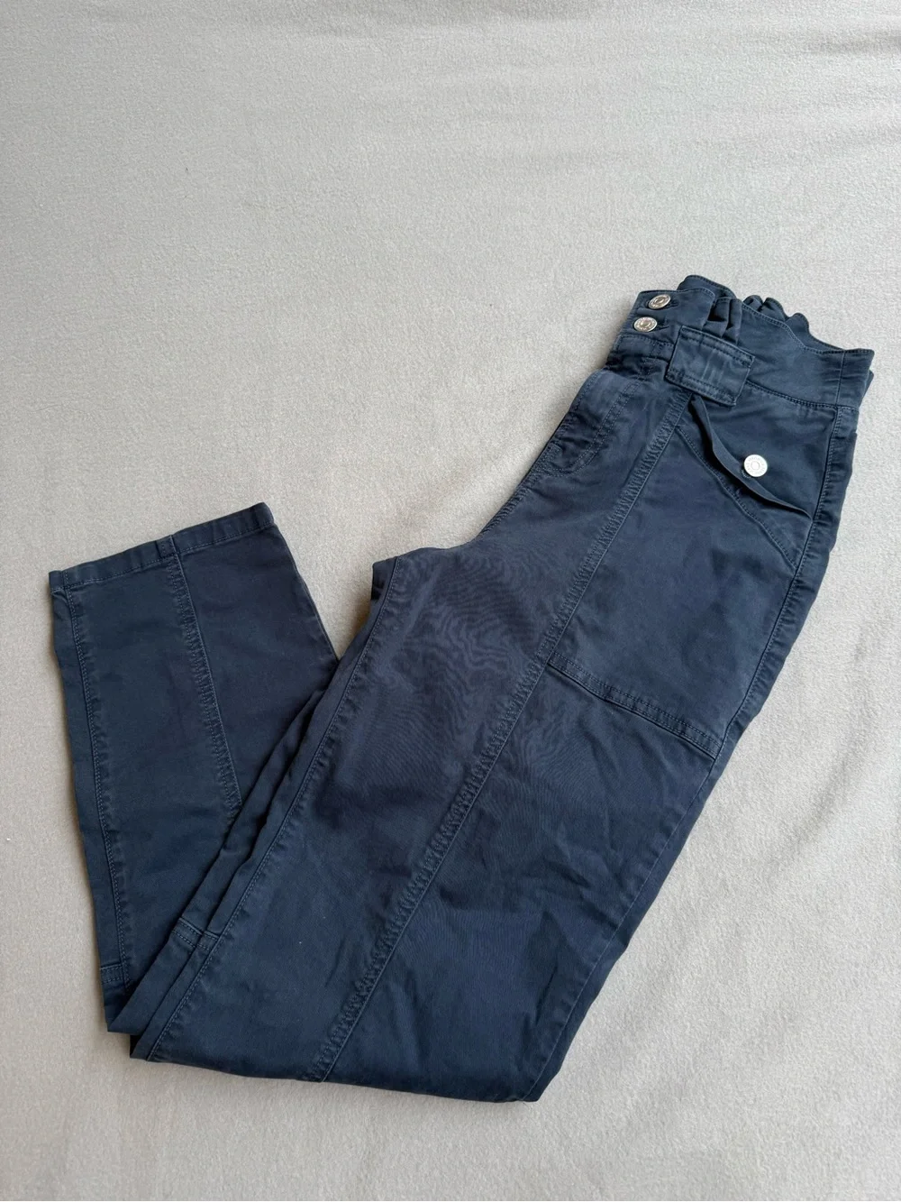Veronica Beard Jeans Tedi Tapered Leg High Rise Jogger Pants Sz 26 Navy Blue